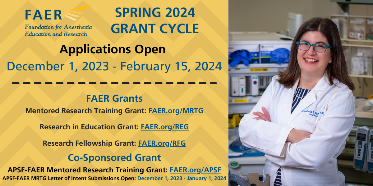 FAER Spring 2024 Grant Cycle Graphic